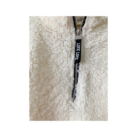 Bobbie Brooks White Fleece Pullover SzM - Picture 2 of 5
